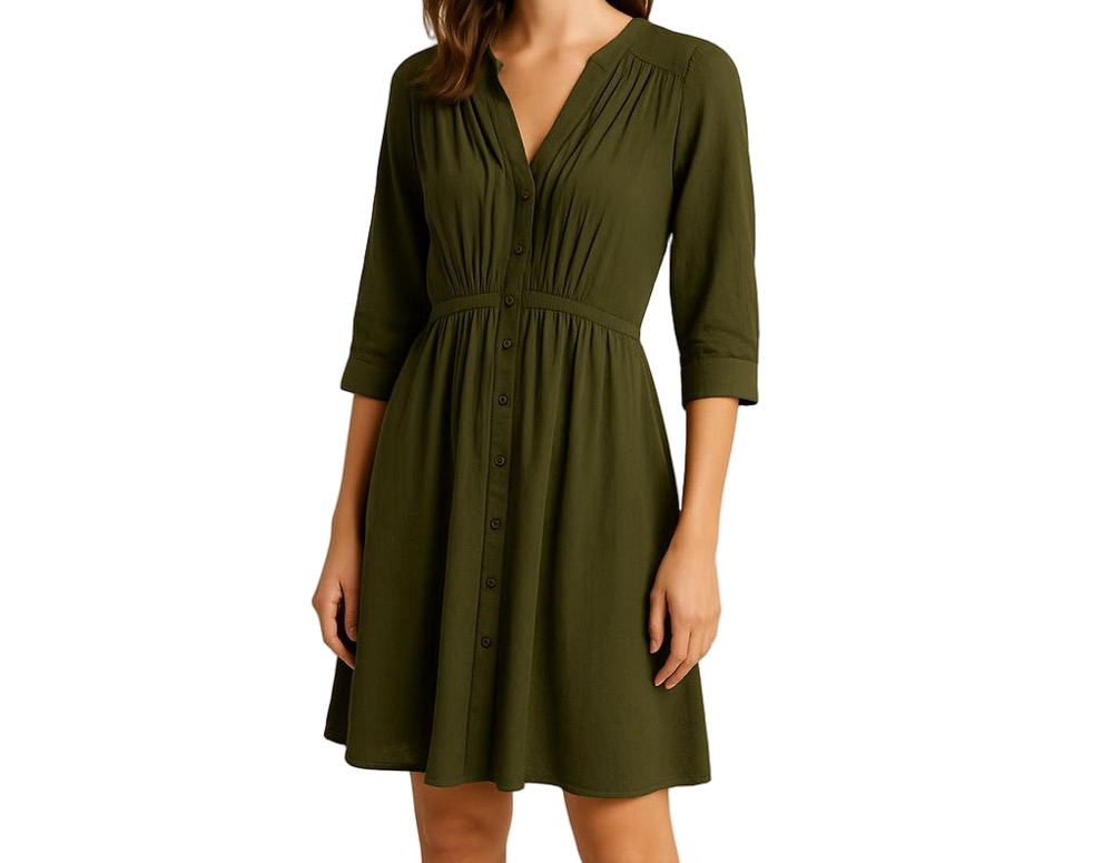 J Crew Mini Dress Silk Blend Size 2 Green Dress